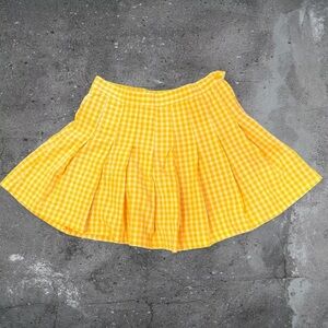 Coquette Gingham Pleated Mini Skirt Soft Girl Cottagecore Balletcore Picnic
